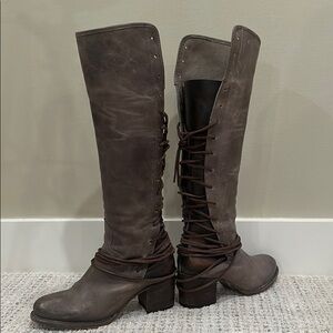 Freebird by Steven “Coal” Leather Knee-High Boots
